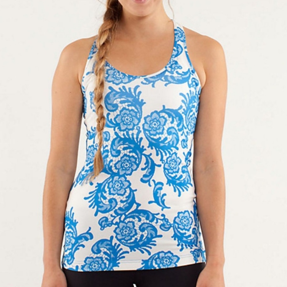 Lululemon Blue Laceoflag Cool Racerback Tank